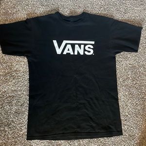 Vans Black T-Shirt White Logo